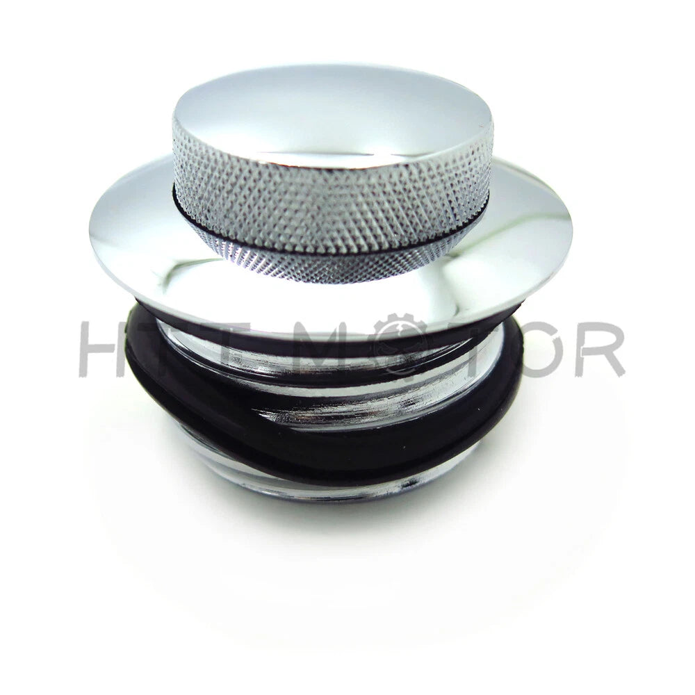 Chrome Pop Up Gas Cap for Harley (1982–2010) - Vented, Regular Thread