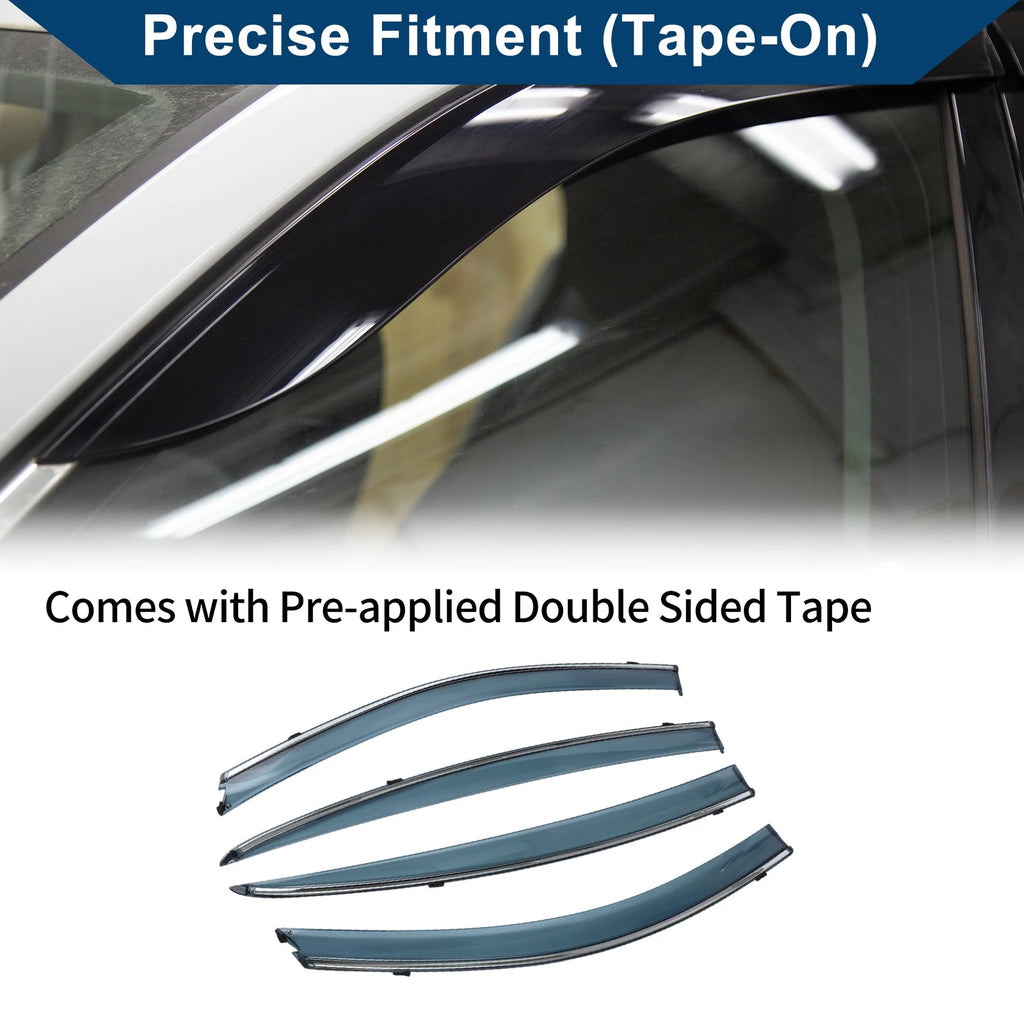 Set of 4 Window Deflectors for Nissan Versa Sedan (2012–2019)