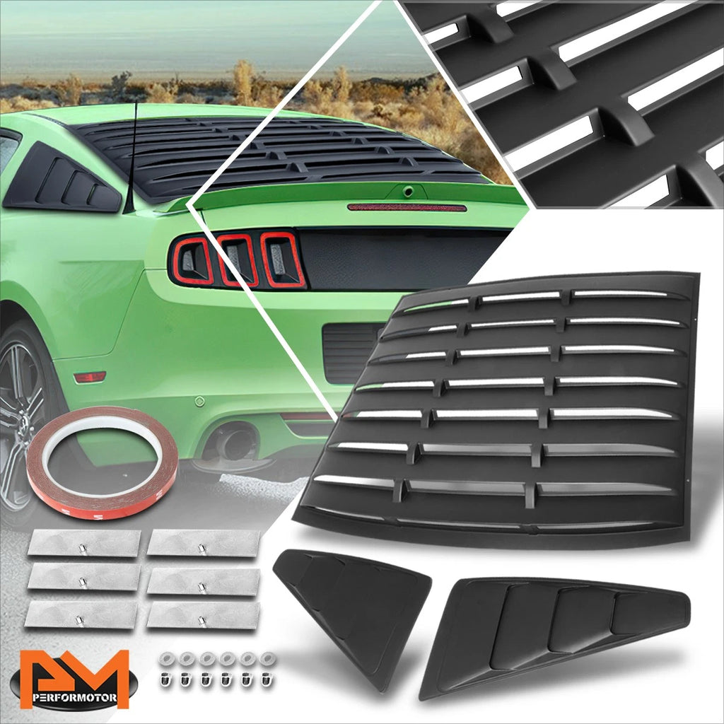 Lift-Off Rear & Quarter Side Window Louvers for Ford Mustang Coupe (2005–2014)