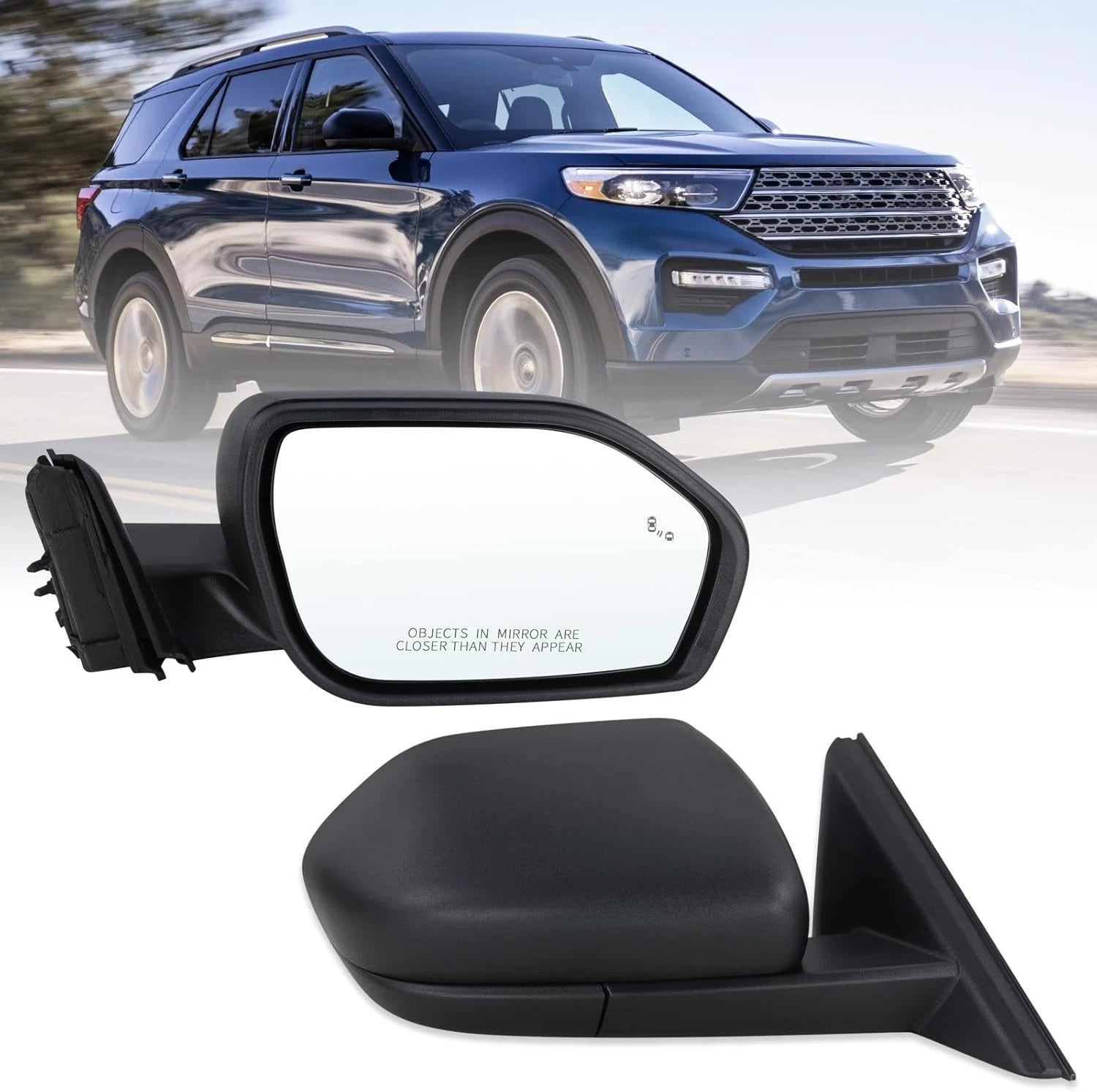 Mirror LH+RH for Ford Explorer (2020–2025) Power Heated Manual Folding