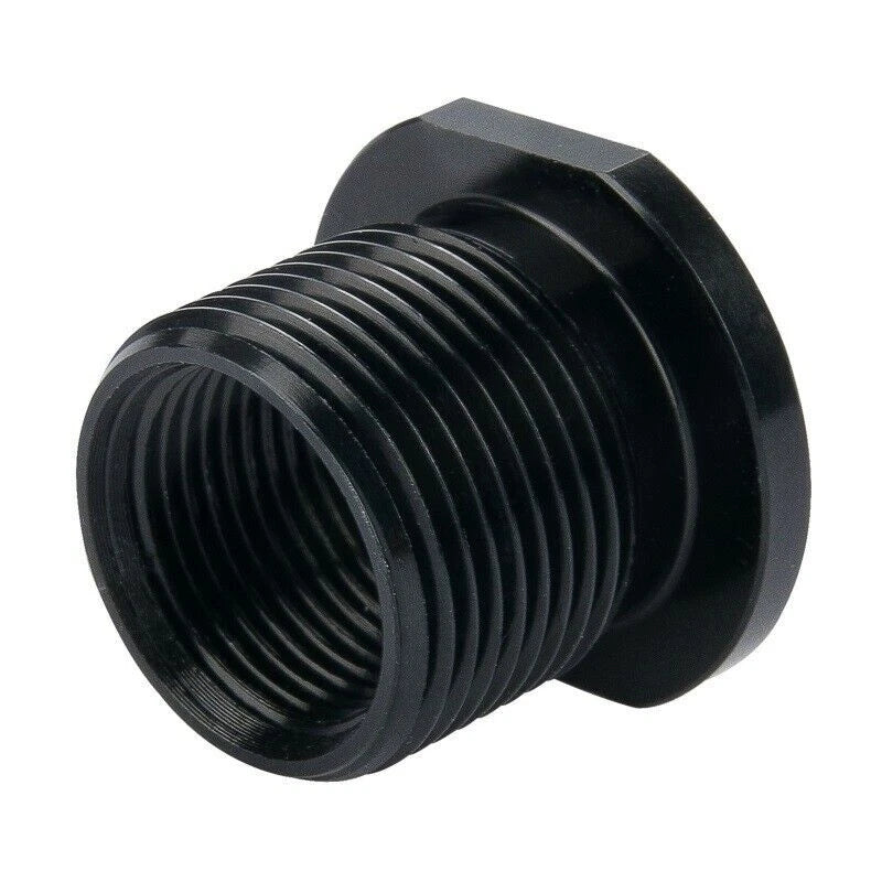 2X Black Aluminum Thread Adapter for 1/2x28 to 5/8x24 TPI