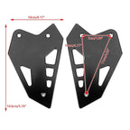 Set of 2 Black Hanger Heel Plate Boot Guards for Kawasaki Z900 (2017)