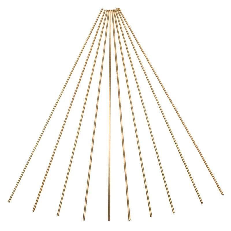 10pcs Gold Brass Rod Wires Electrodes for Welding Repair (10 Inches)