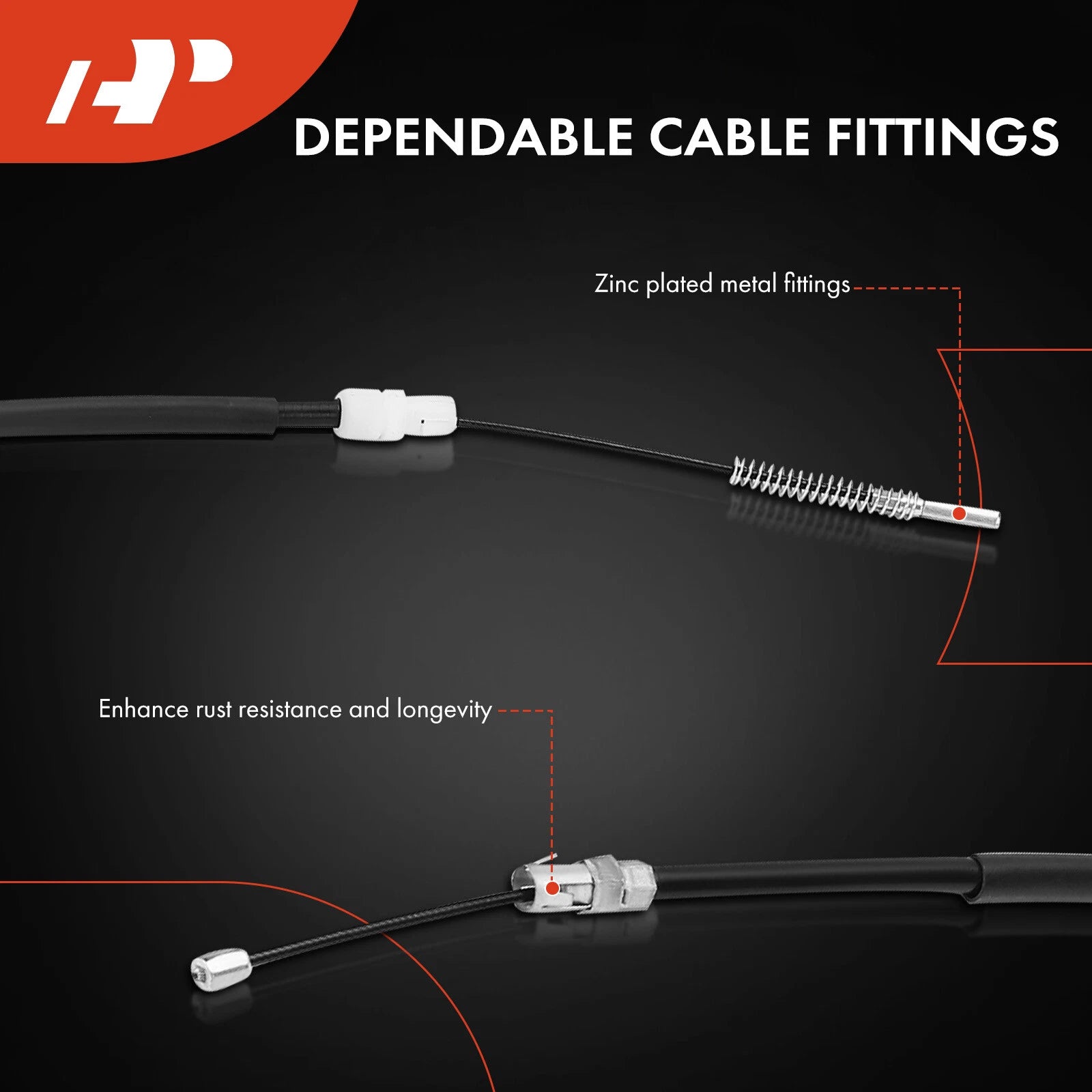 2Pcs Rear Parking Brake Cable for Ford F-150