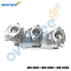 Carburetor Kit for Yamaha 2T 85HP 90HP Outboard (688-14301 14302 14303)