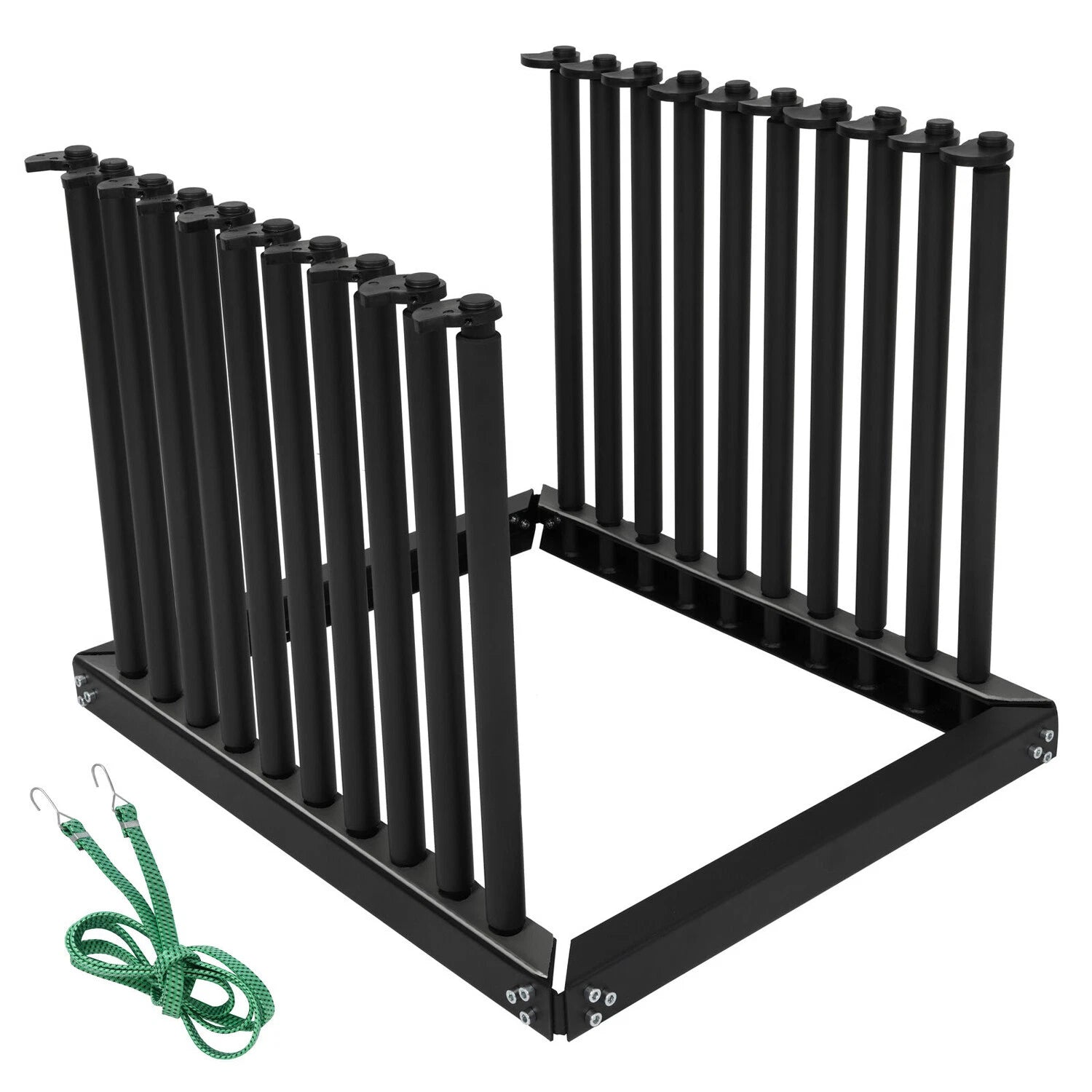 Black Steel Windshield Rack for Auto Glass Cargo (9 Lite)