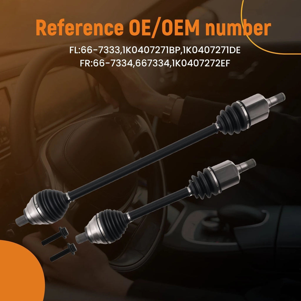 Front CV Axle Shaft Joint Pair for Jetta Rabbit Golf