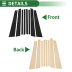 8 Pcs Door Pillar Window Trim for BMW X5 (2007–2013) Black