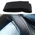 Car Steering Wheel Cover Real Leather Lace-Up Steering Wheel-Protector for AU