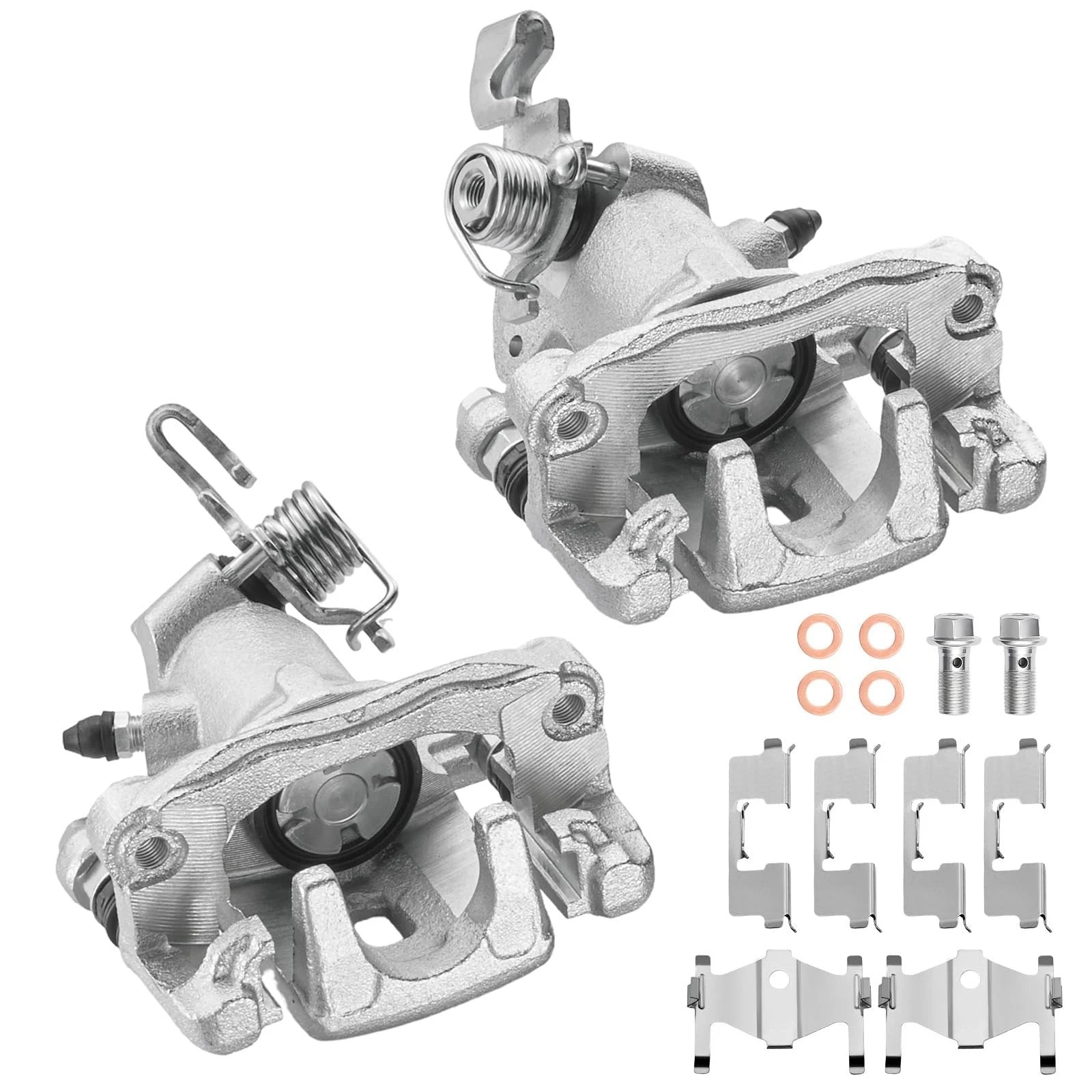 Set of 2 Rear Brake Calipers for Hyundai Elantra (2001–2004), Tiburon (2003–2004), Kia Spectra5