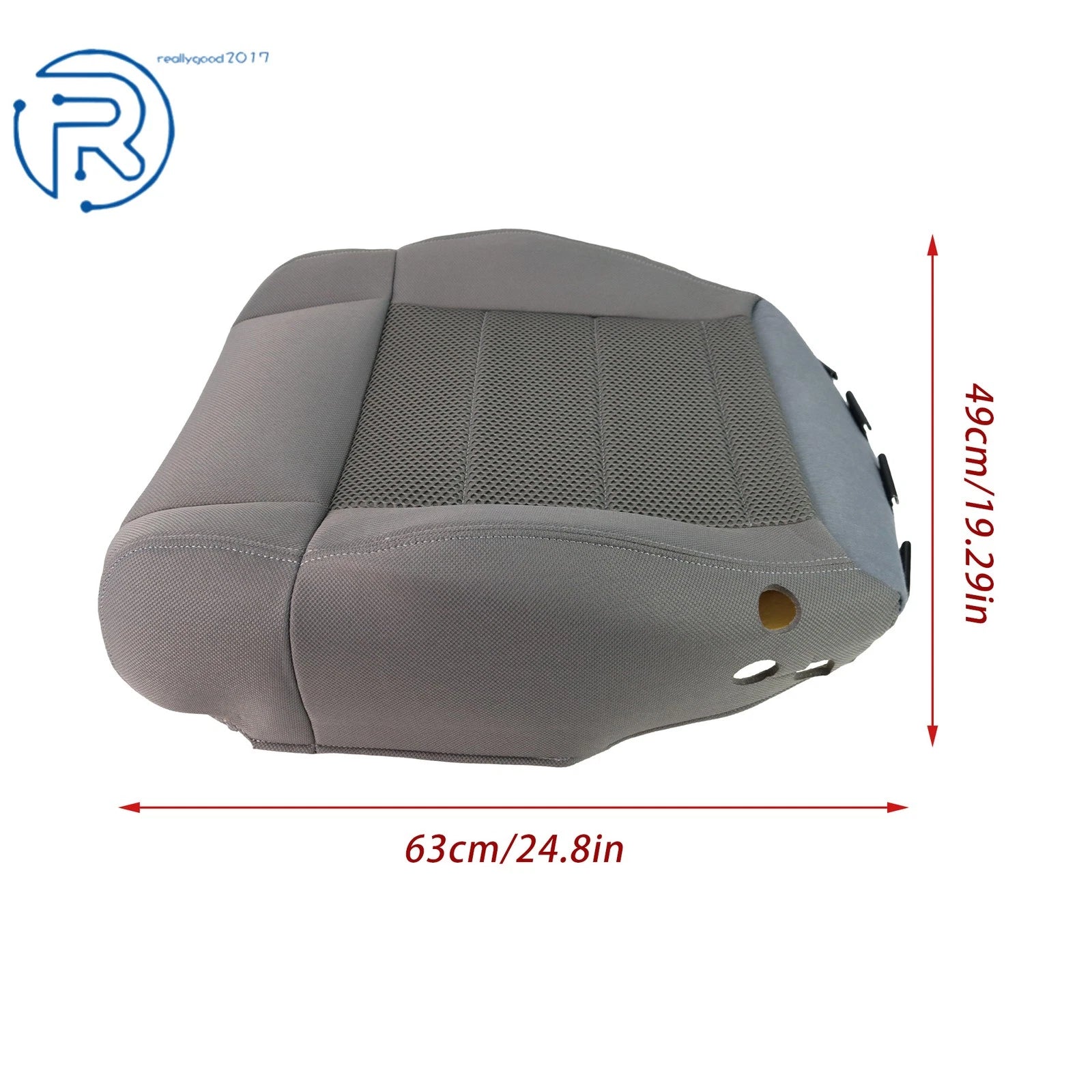 Set of 2 Front Bottom Seat Covers for Jeep Wrangler (2007-2012) Gray Cloth