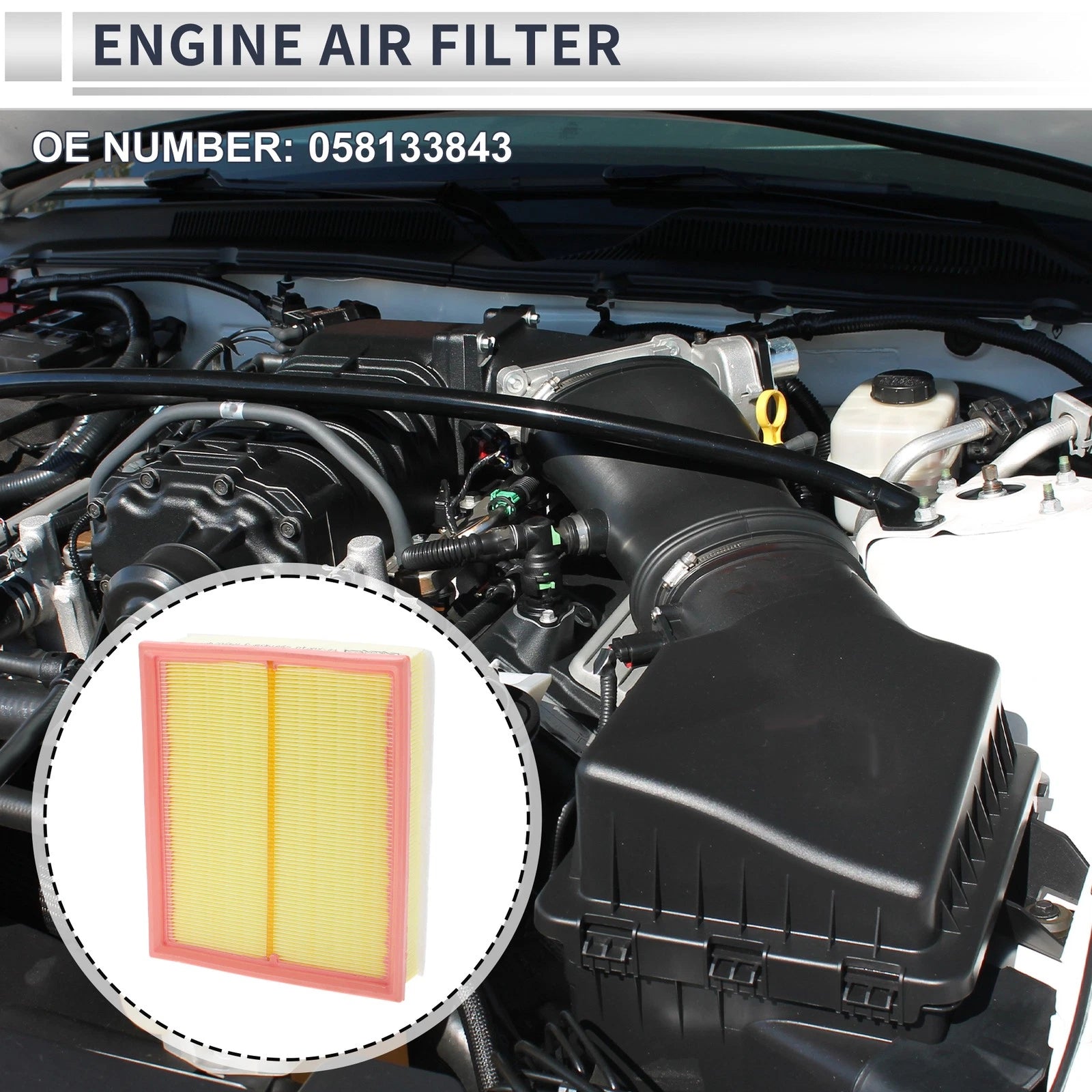 Engine Air Filter No. 058133843 for Volkswagen Passat (1998–2005)
