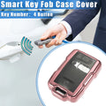 Key Fob Cover for Chevy Suburban (2015–2021) - TPU Clear Pink, 4 Buttons