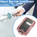 Key Fob Cover for Chevy Suburban (2015–2021) - TPU Clear Pink, 4 Buttons