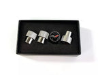 Valve Stem Caps for Chevrolet Corvette C5 Chrome Knurled Emblem (1997–2004)