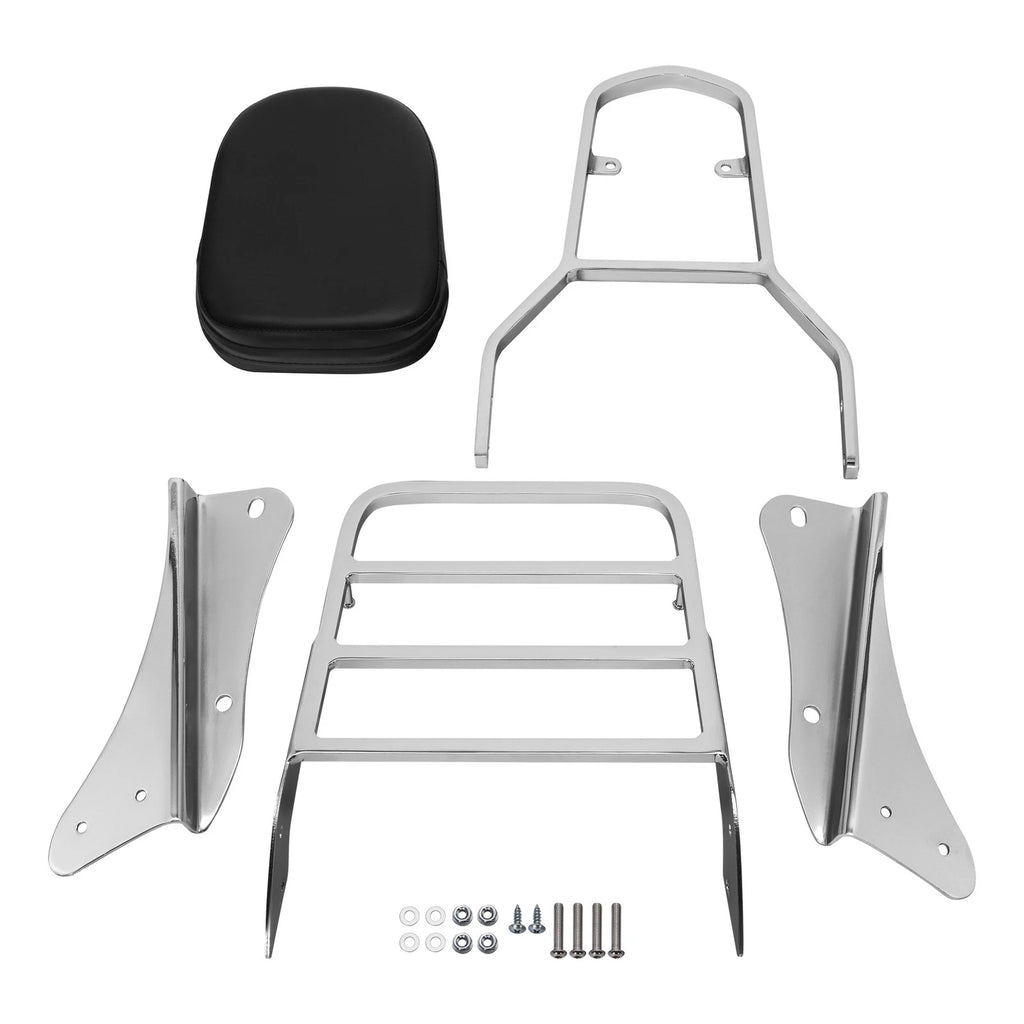 Detachable Backrest Sissy Bar Luggage Rack for Honda Shadow Spirit VT750DC (2001–2007)