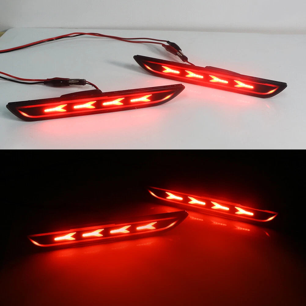 Smoked Lens Red LED Rear Side Marker Lights for Ford Mustang (2015–up)