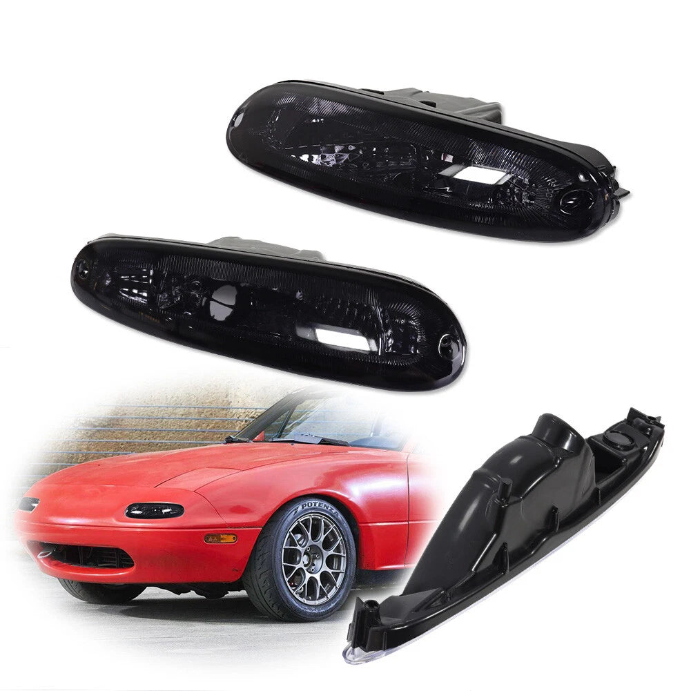 Set of 2 Smoked Turn Signal Lights for Mazda MX-5 Miata (1990–1997)
