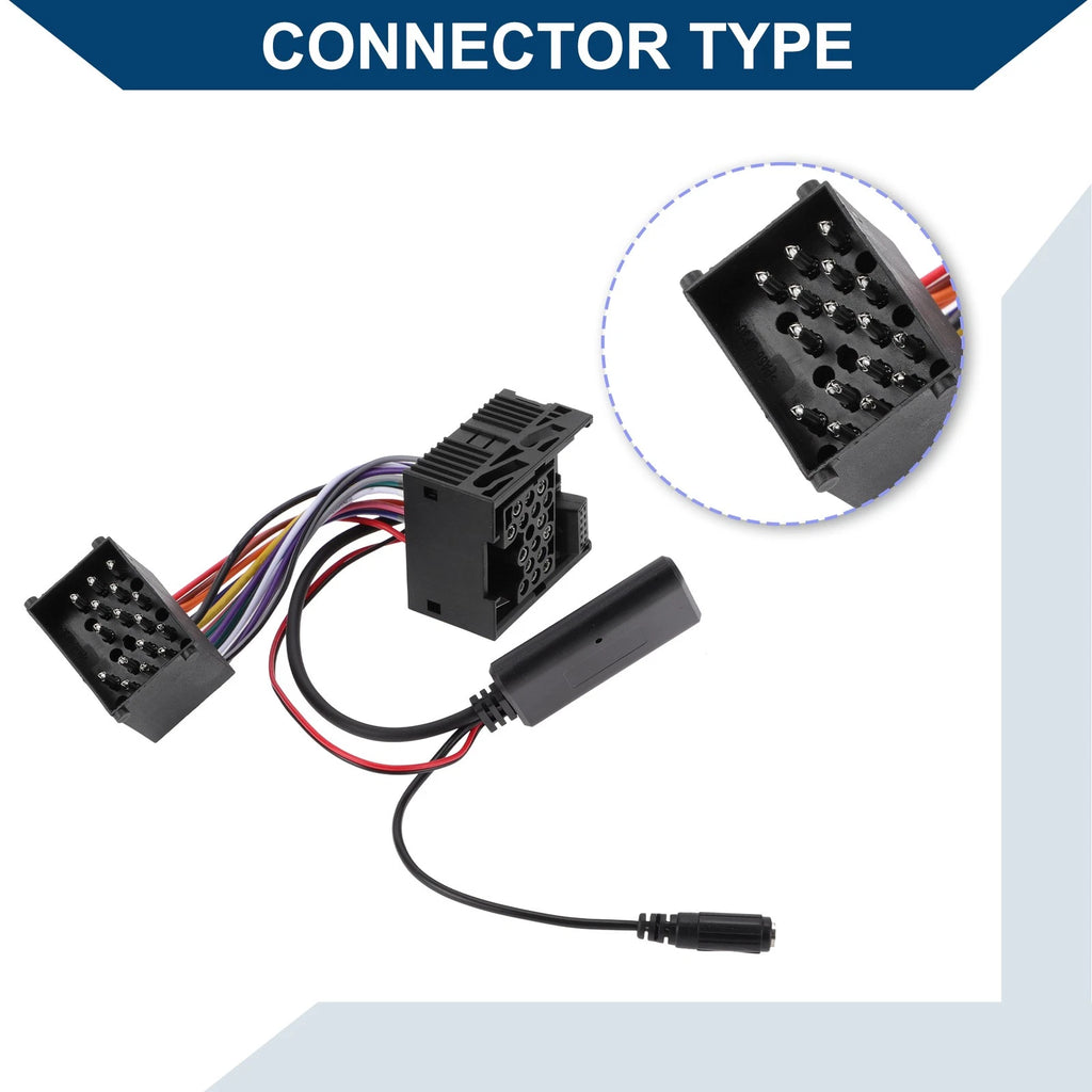 Stereo Radio Harness for BMW E46 3 Series (1998–2006) 16 Pin Microphone