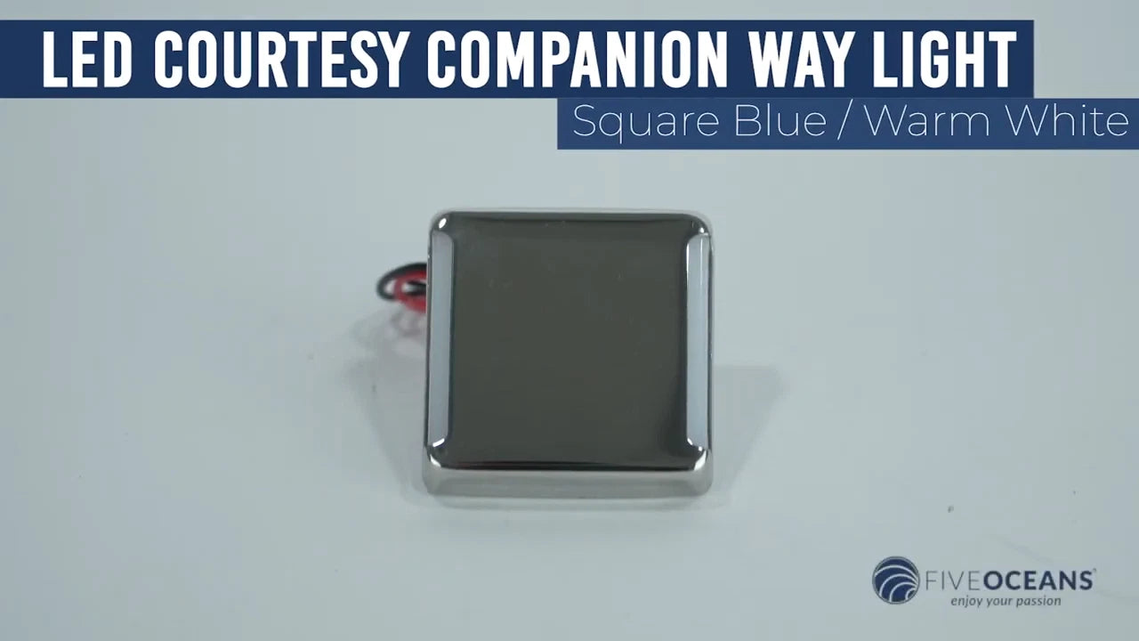 2X LED Companion Way Light for Boat (Square Warm White)