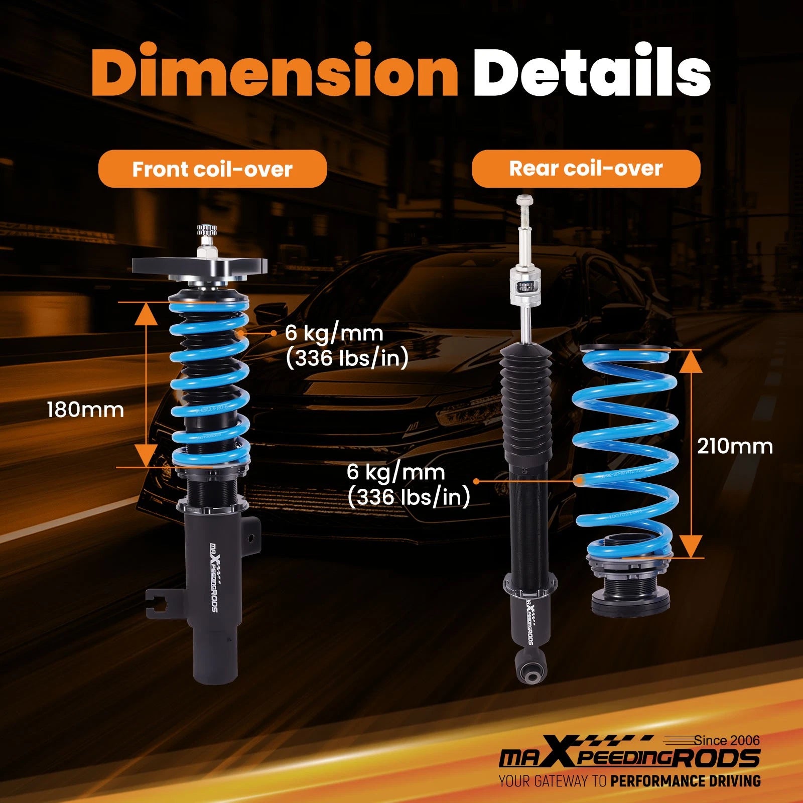 Coilover Suspension Kit for Nissan Sentra (2020-2024)
