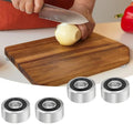 Set of 4 Brass Silver Chopping Board Feet with Non-Slip Pads