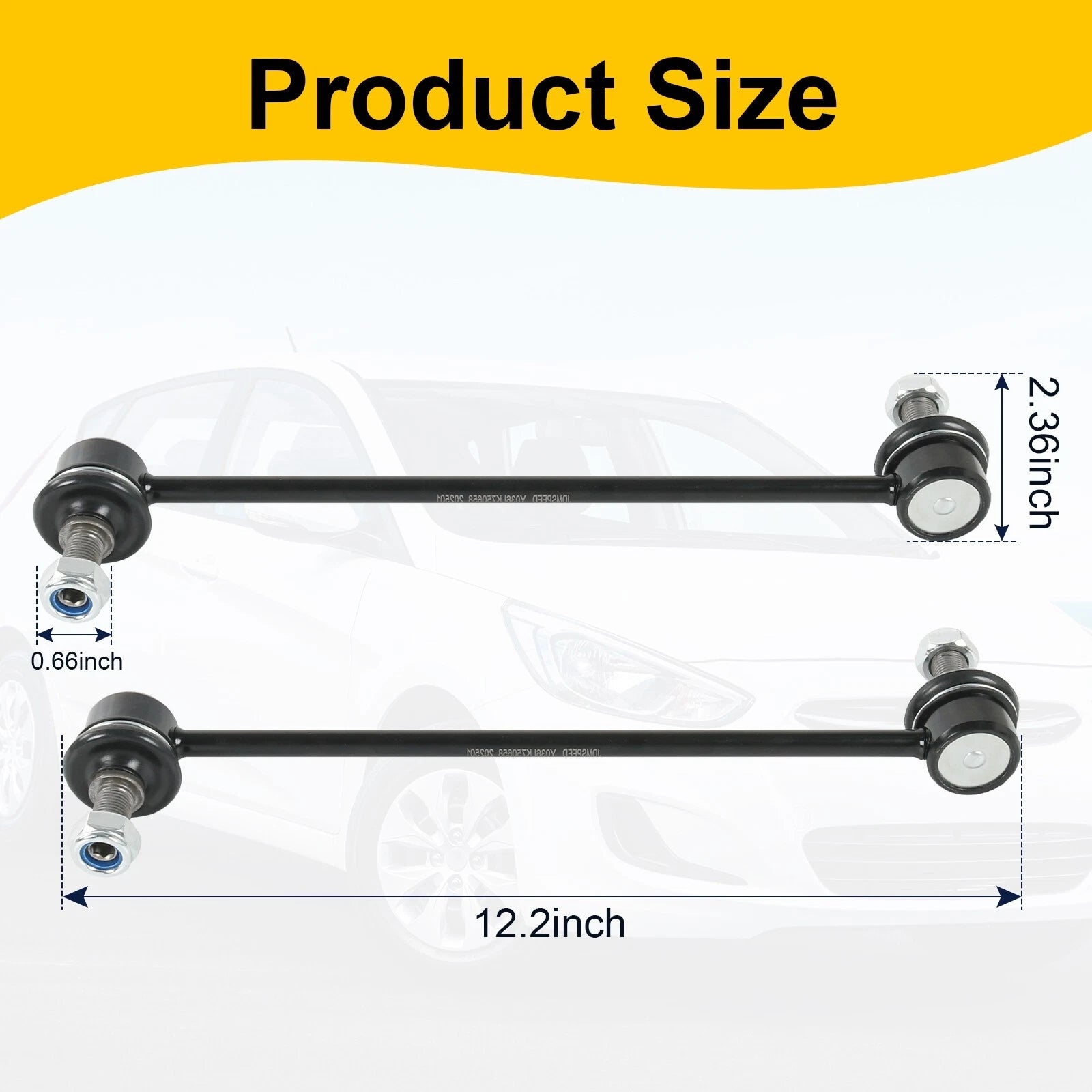 Set of 2 Front Sway Bar End Links for Hyundai Sonata Azera Kia Cadenza Optima (2012–2015)