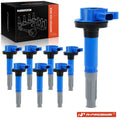 Set of 8 Blue Ignition Coils for Ford F-150, Mustang (2011–2016)