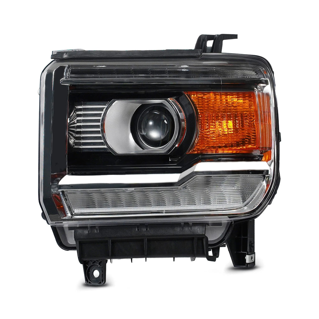 Halogen Headlight with LED DRL Driver LH for GMC Sierra 2500HD/3500HD (2015–2018)