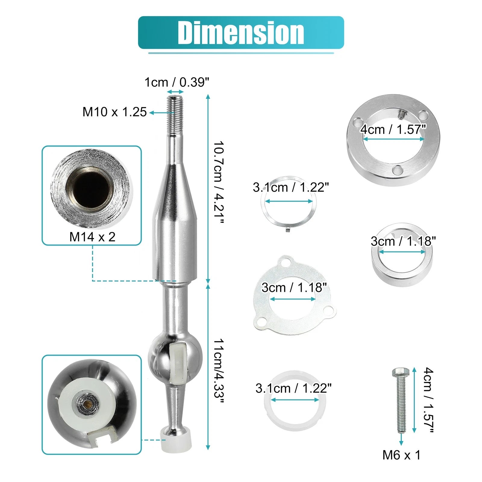 Gear Shift Knob Kit for Mazda MX5 Miata (1990–1997), RX7 (1986–1991)