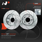 Front Drilled Brake Rotors & Ceramic Pads for Hyundai Elantra (2011–2016)