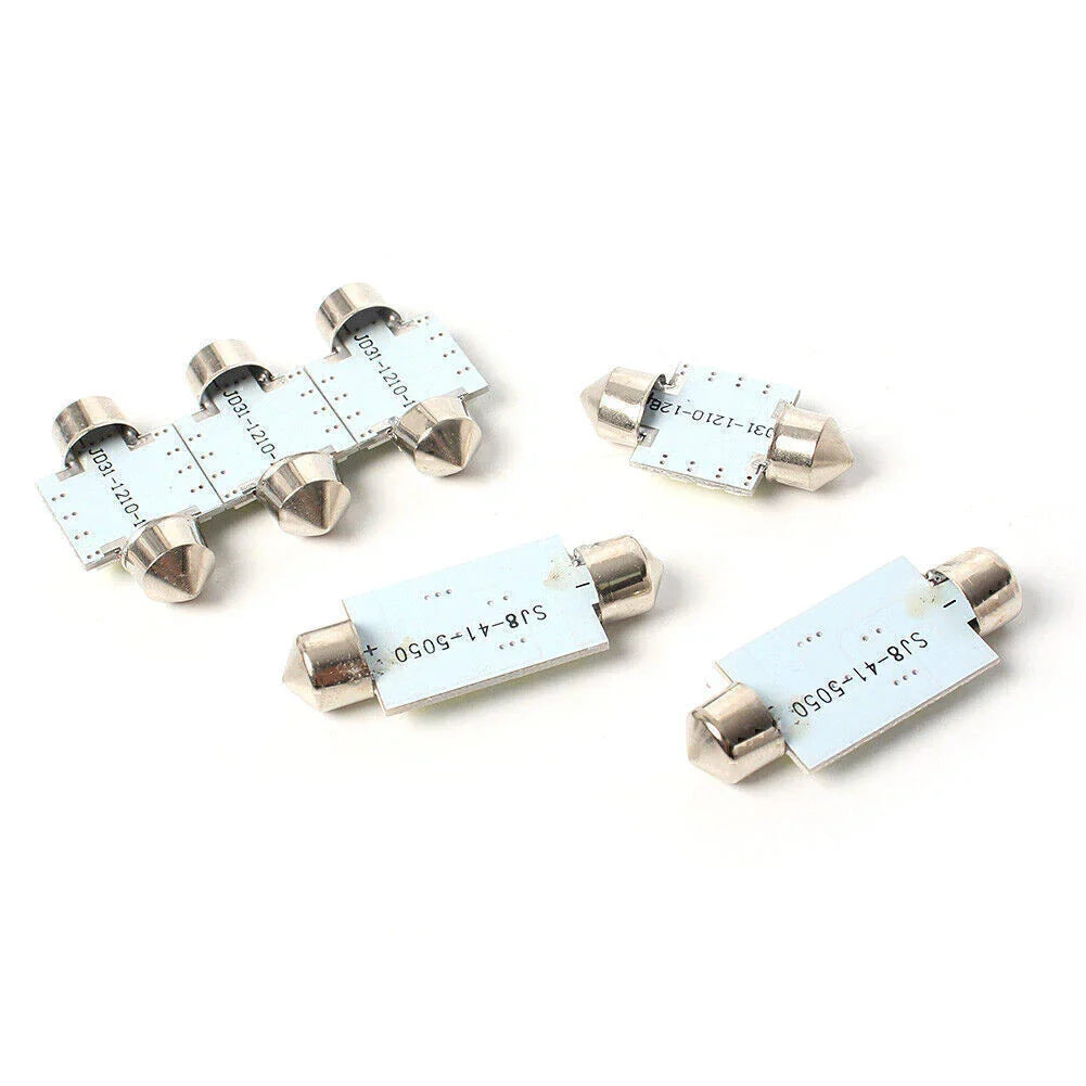 14PCS White LED Interior Lights for T10 31mm Map Dome & License Plate