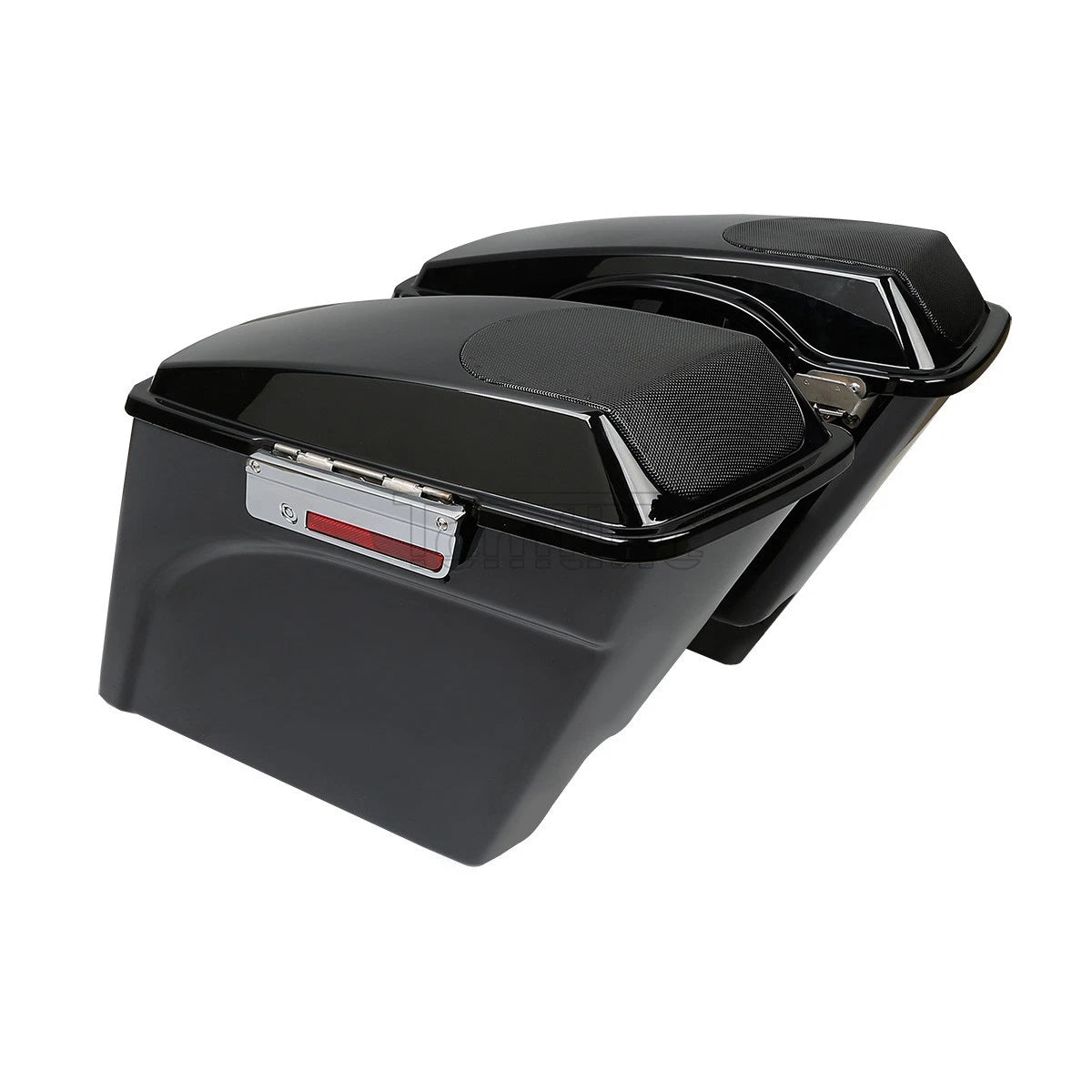 5" Stretched Saddlebags w/ 5x7" Speaker Grill for Harley Touring Road King (1993–2013)