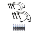 Denso 7mm Wire Set & 6 Iridium Spark Plugs for Dodge Mitsubishi