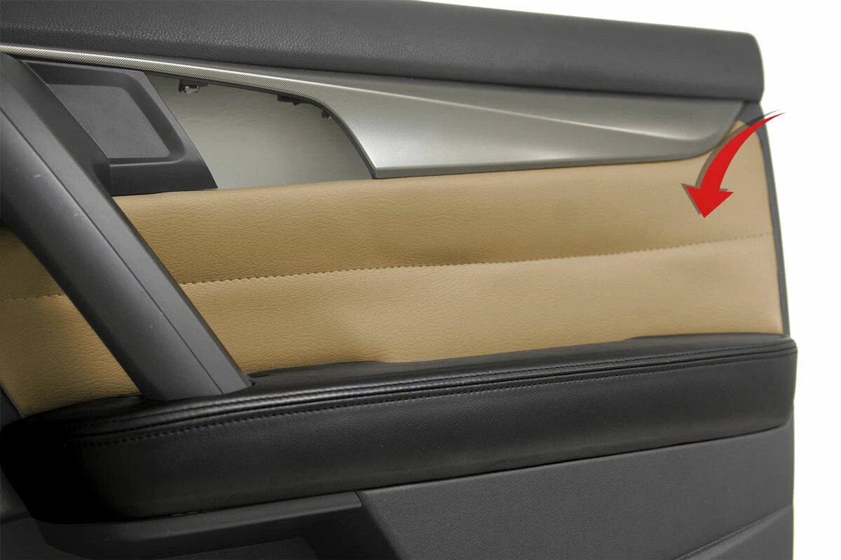 Front Right Door Panel Cover for Acura TL (2009–2014) Beige PVC Leather