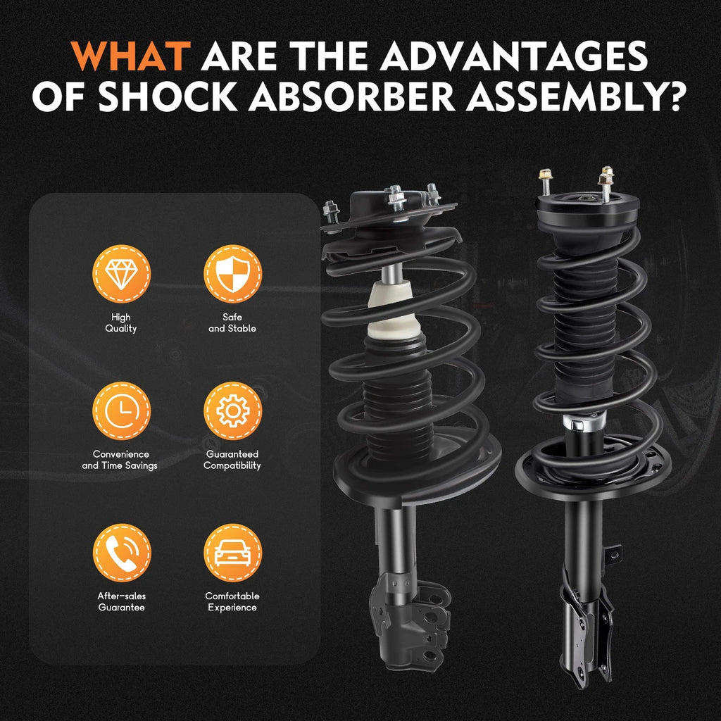 Set of 4 Quick Complete Struts Shock Spring & Mount for Toyota Camry Solara (2004–2006)