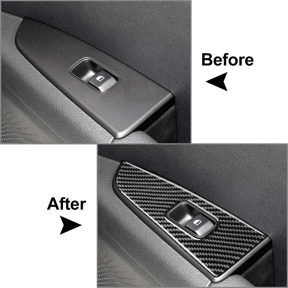 Carbon Fiber Window Lift Switch Panel Cover for Kia Forte Cerato K3 (2019–2023)