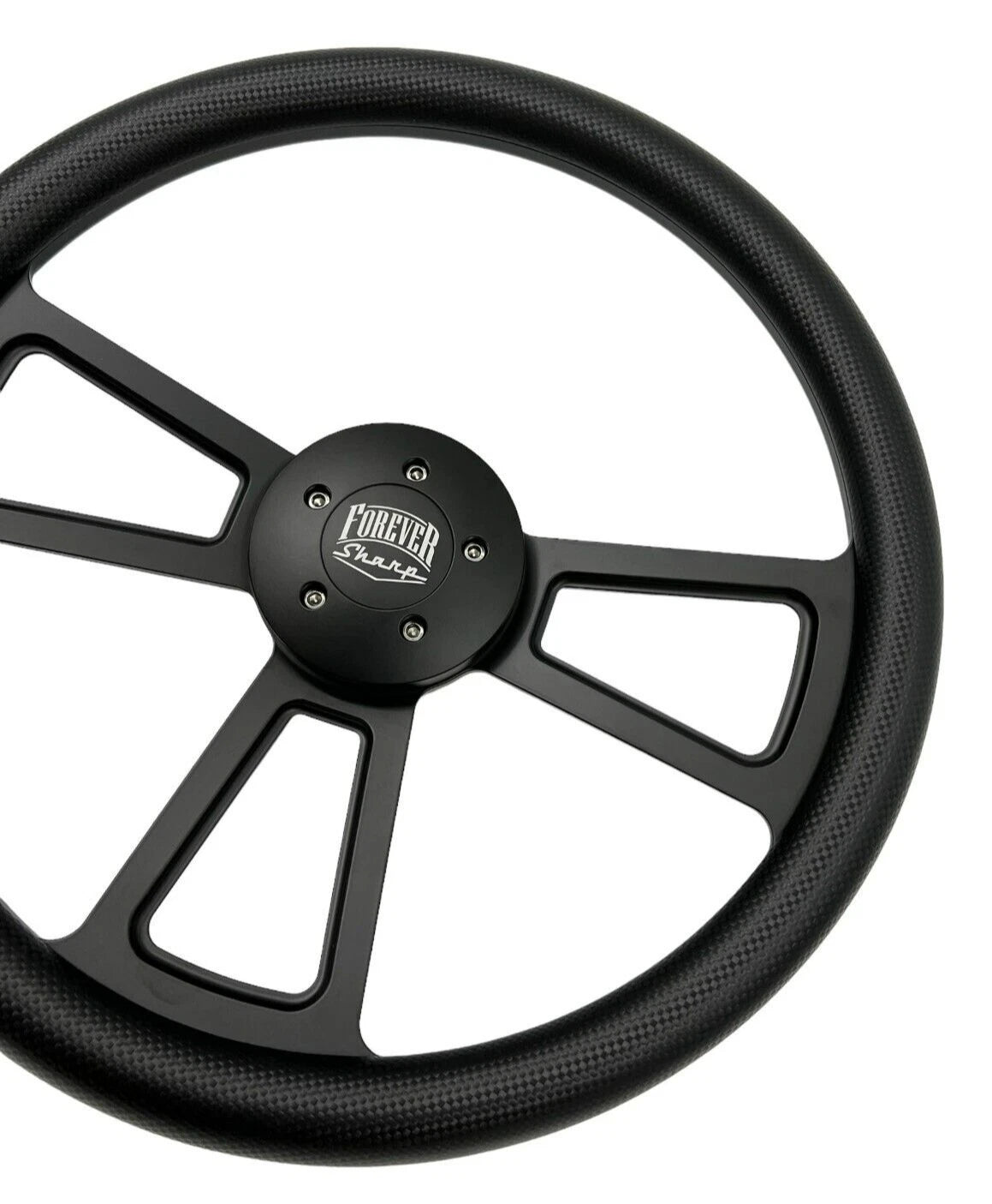 Steering Wheel Vinyl Wrap Carbon Fiber 5 Hole for Peterbilt Kenworth (2010–2024)