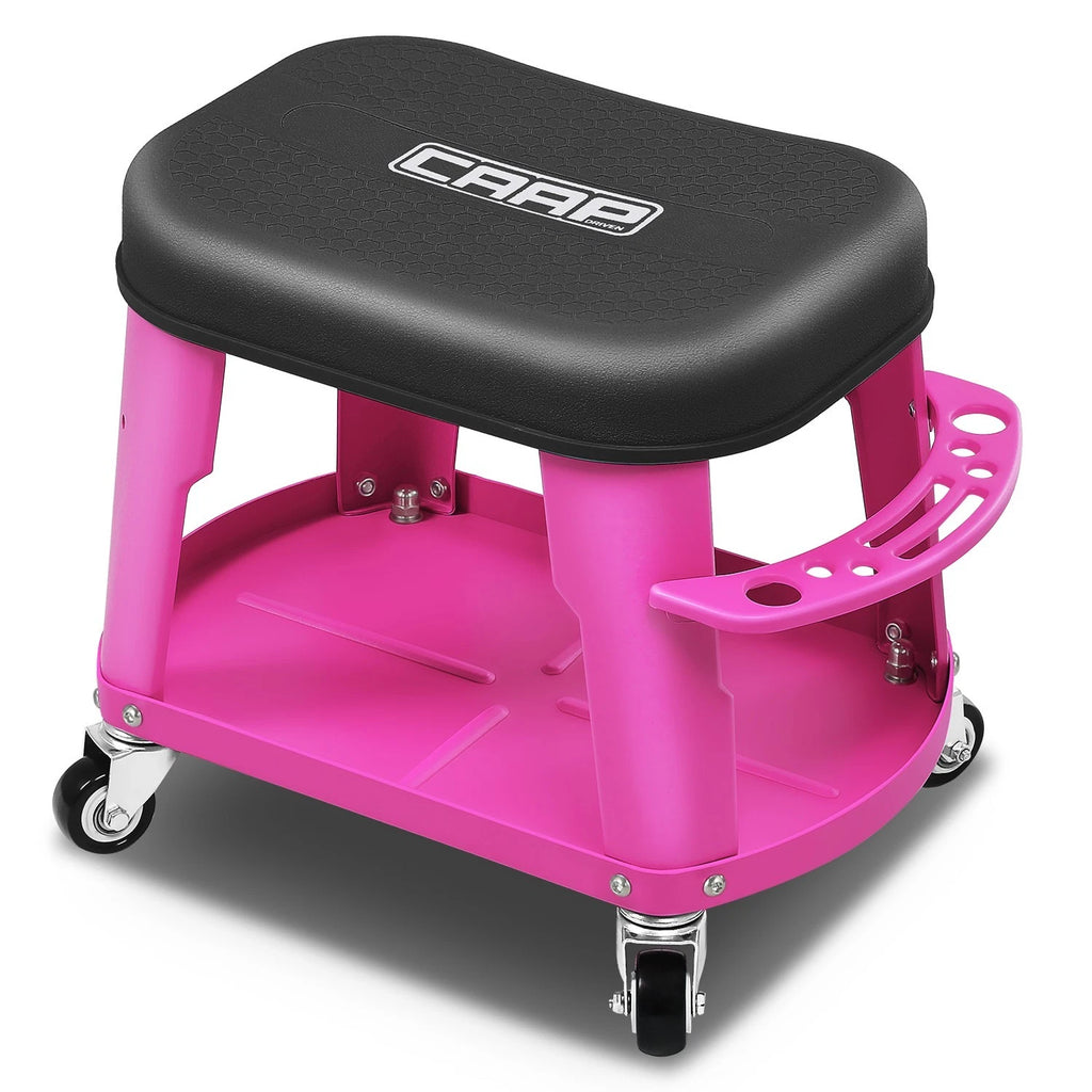Rolling Mechanic Seat for Garage - 300lbs Capacity, Purple, 16.14" x 10.62"