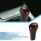 5 Speed Manual Gear Shift Knob for BMW 1 3 5 6 Series (E81 E82 E87) Black Red