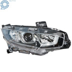 Headlight for Honda Civic (2016–2021) Halogen Right Electroplated Version