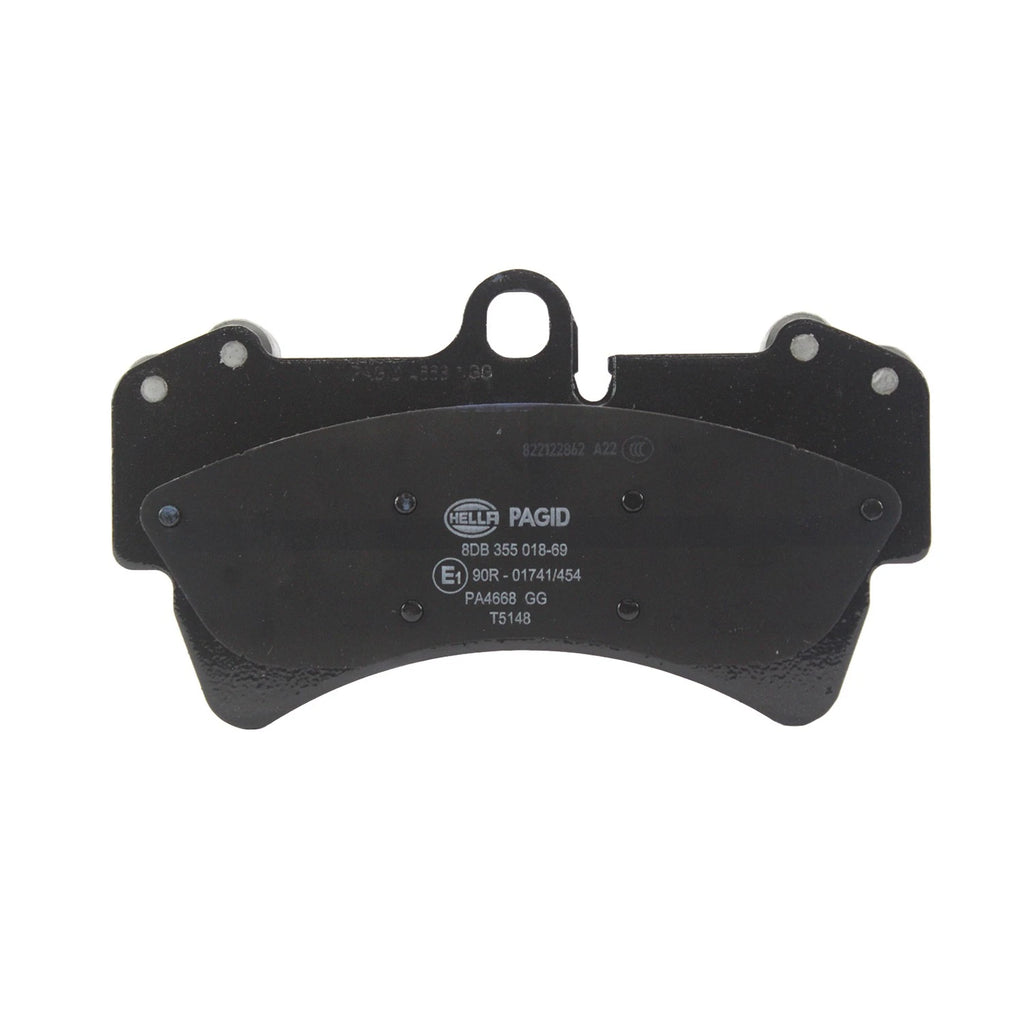 Set of 4 Hella Front Low-Met Disc Brake Pads for Audi Q7 (2011–2013)