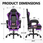 Adjustable Wide Seat Head Support for Gaming Chair (Purple/Black)