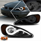 LED DRL Headlight Lamps for Pontiac Grand Am (1999–2005) Smoked Housing Amber Corner