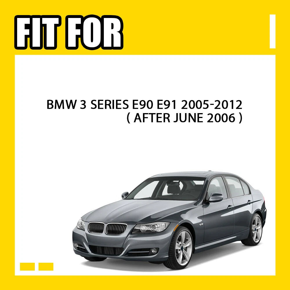Gloss Black Headlight Eyelid Trim for BMW 3 Series (2005–2012)