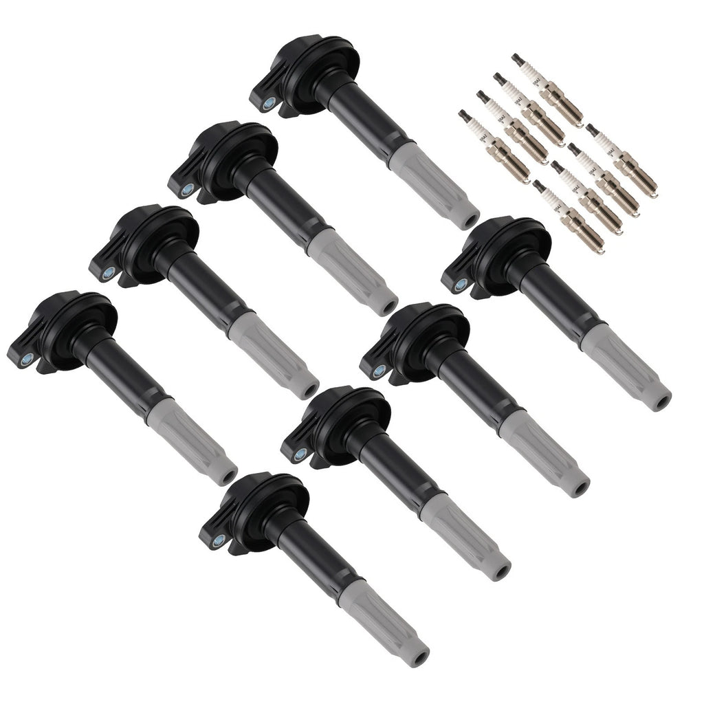 Set of 8 Ignition Coils w/ Iridium Plugs for Ford Mustang F-150 (2016–2017)