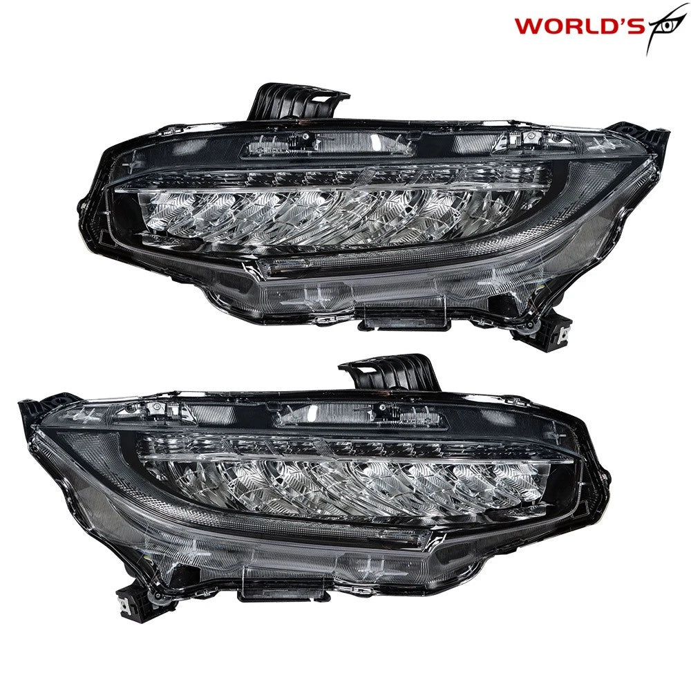 Full LED Headlight Replacement for Honda Civic (2016–2021) Clear Chrome