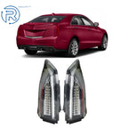 Set of 2 Black Housing Tail Lights for Cadillac ATS (2013–2018)