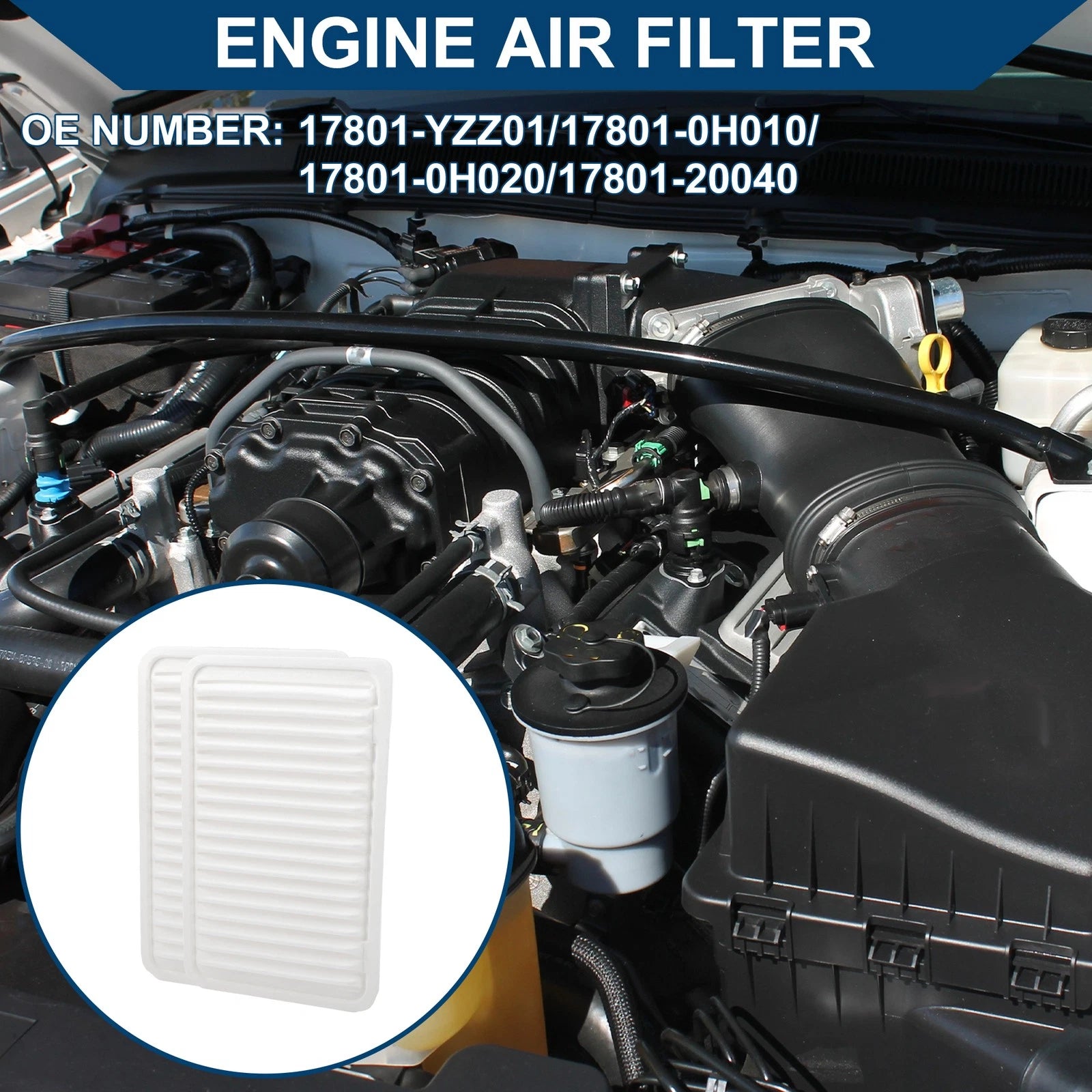 Set of 2 Engine Air Filters No.17801-YZZ01 for Lexus ES330 (2002–2006)