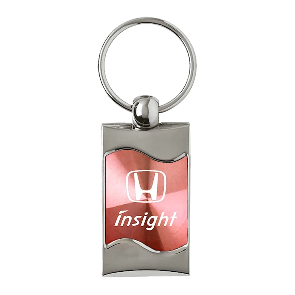 Pink Rectangular Wave Keychain - Officially Licensed for Honda Insight